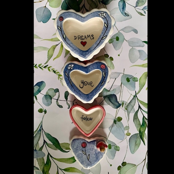 3/$45 ⭐️ RUSS Stacking Heart Boxes Porcelain Pink Trinket Holder (NEW) - Picture 6 of 9